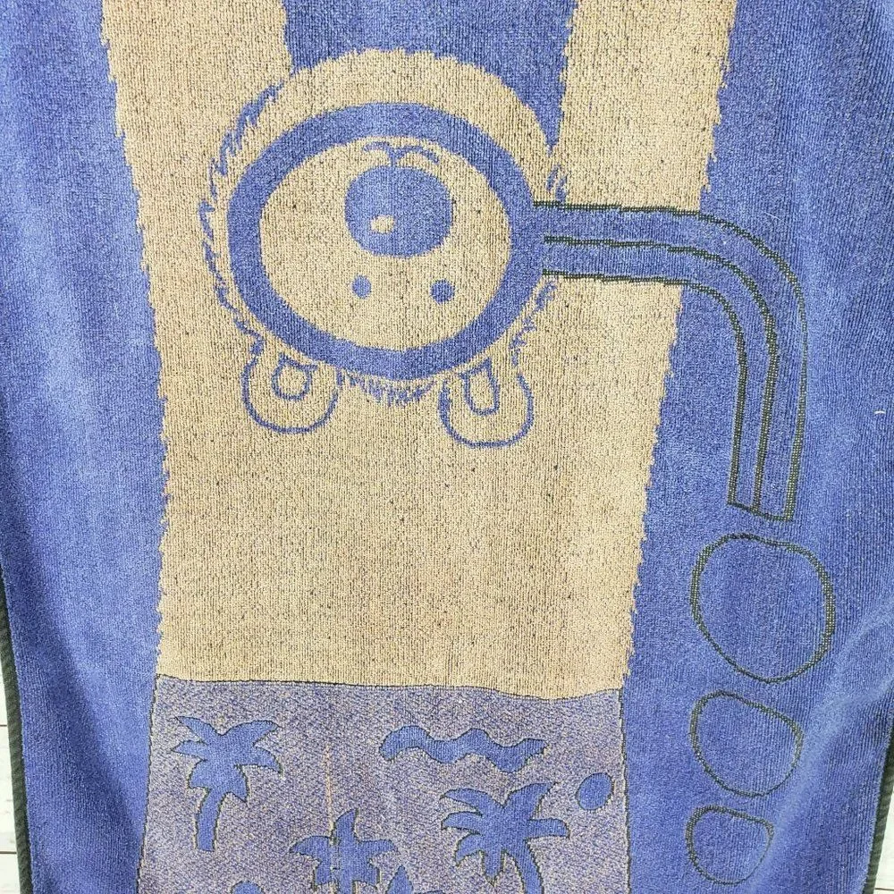 Vintage SonSpot Brand Beach Towel Blue‎ Bear Summer Cotton Fins Googles
